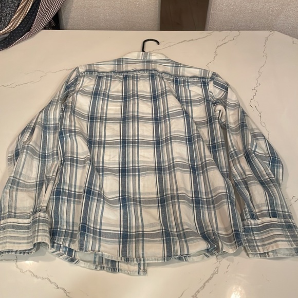 American rag small casual blue and white button down. - Picture 2 of 3